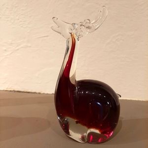 Glass deer figurine